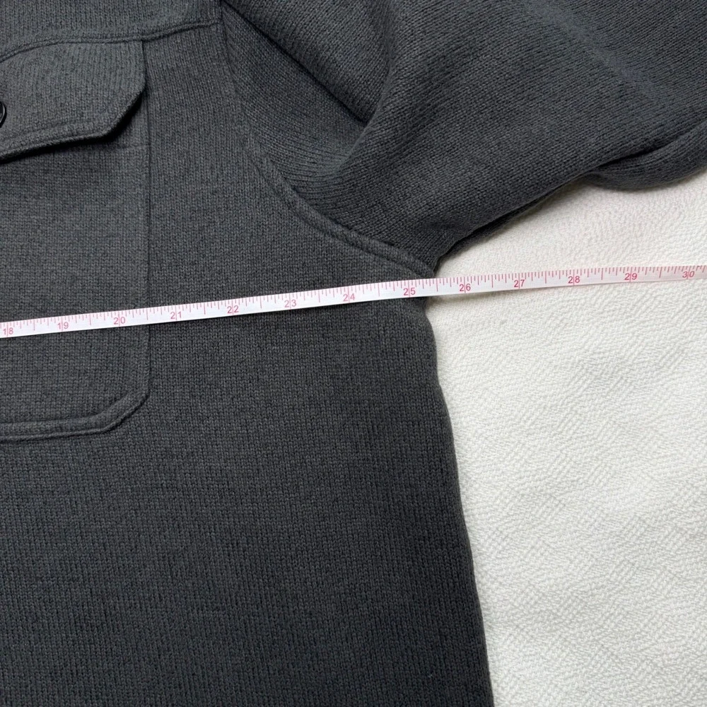 Banana Republic Polartec Fleece Shirt Jacket Mens XXL Tall Gray Snap Shacket